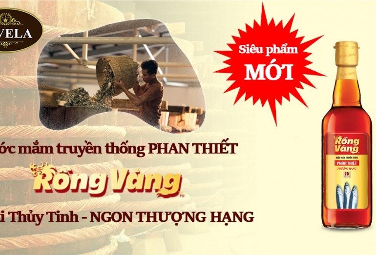 MỚI - NƯỚC MẮM TRUYỀN THỐNG RỒNG VÀNG 25N CHAI THỦY TINH