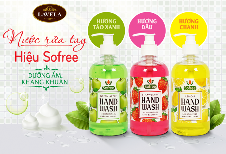 NƯỚC RỬA TAY ƯỚT SOFREE - KHÁNG KHUẨN BẢO VỆ CẢ NHÀ