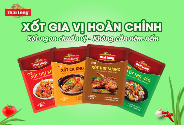 XỐT GIA VỊ HOÀN CHỈNH THÁI LONG - XỐT NGON CHUẨN VỊ, KHÔNG CẦN NÊM NẾM