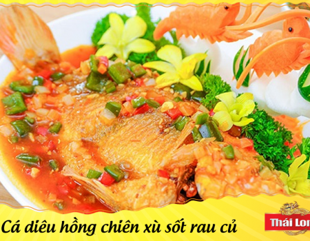 CÁ DIÊU HỒNG CHIÊN SỐT RAU CỦ - ĂN LÀ NGHIỀN